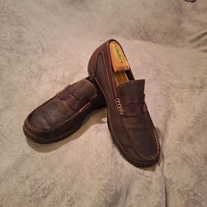 ROCKPORT Brown Leather Driving Moc Loafer Men 8 M Casual Slip-On